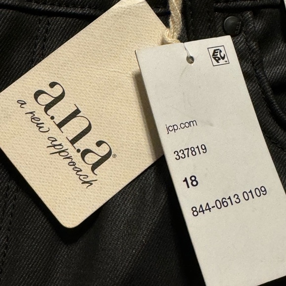 a.n.a. High Rise Flare Leather Look Jeans - Picture 8 of 8